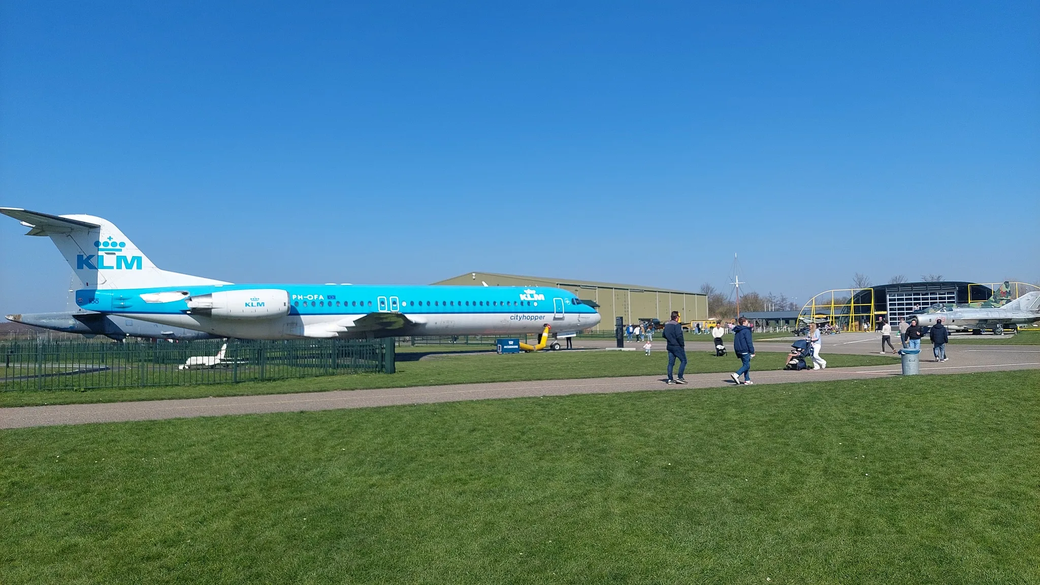 KLM Fokker 100 at the Aviodrome museum grounds